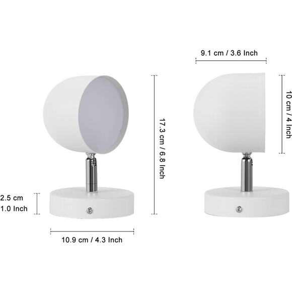 LED Wall Lights, 2 Pack, Turn On/Off With Touch - Picture 3 of 8